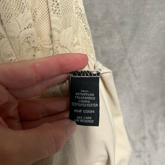 Torrid Lace Cap Sleeve Mini Dress Women’s 16 Beige - Picture 4 of 8